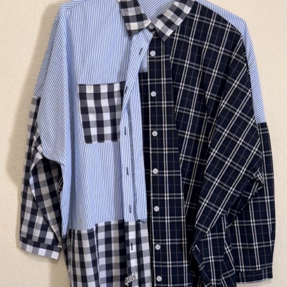 Plaid button down shirt